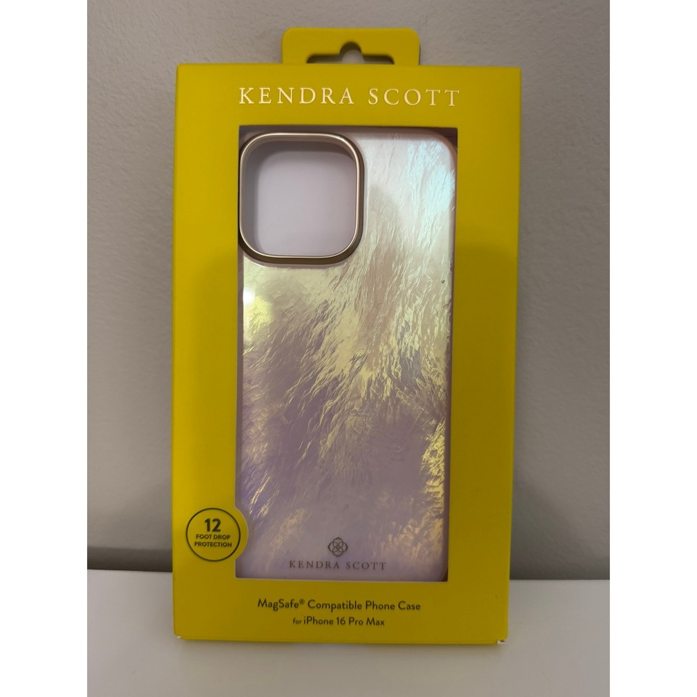 Kendra Scott Phone Case iPhone 16 Pro Max Iridescent White MagSafe NWT